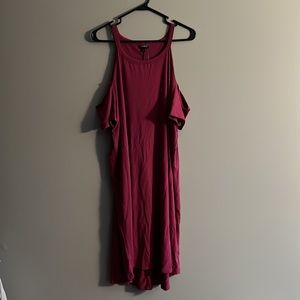 Torrid 2 cold shoulder berry dress NWT